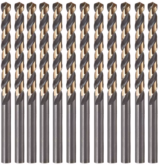 HSS Black and Gold Coated Twist Drill Bits Metal Drill Ideal for Drilling on Mild Steel Copper Aluminum Zinc Alloy